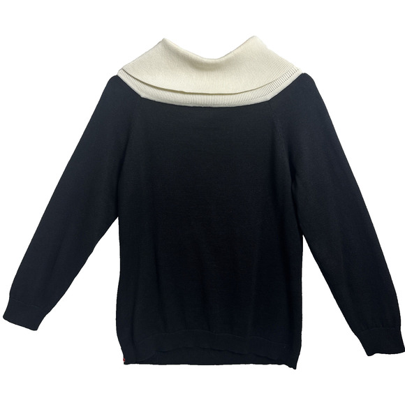 Vtg Christmas Sweater Ornaments Beaded Sequins Ribbon Black White S/M Holiday - Picture 2 of 14